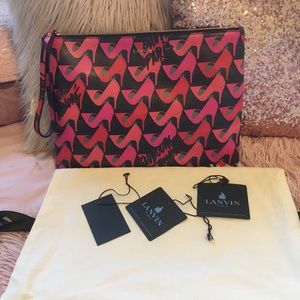 Authentic Lanvin leather clutch